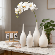 Modernes umweltfreundliches Keramik-Steingut-Vasen-Set – Dekorative Tischvase mit wasserfestem Design für Zuhause und Hochzeiten