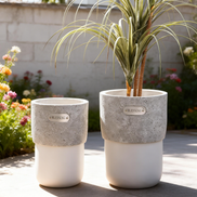 Versatile Modern Small to Medium Size Durable Vase for Plants & Flowers Home Garden & Floor Decor Balcony Table Decoration