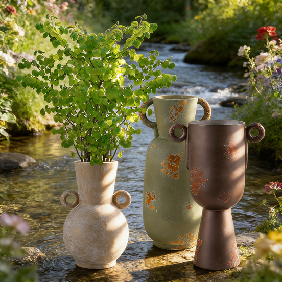 Fabrikdirektverkauf Vase Dekoration Maison Vintage Vasen Deko Rustikale Große Bodenvase