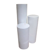 White Pedestal Stands for Flowers Home Wedding Party Rectangular Cylinder Fiberglass Plant Stand