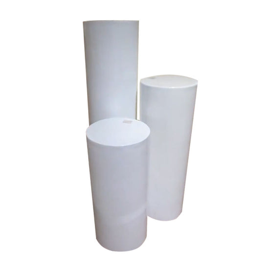 White Pedestal Stands for Flowers Home Wedding Party Rectangular Cylinder Fiberglass Plant Stand