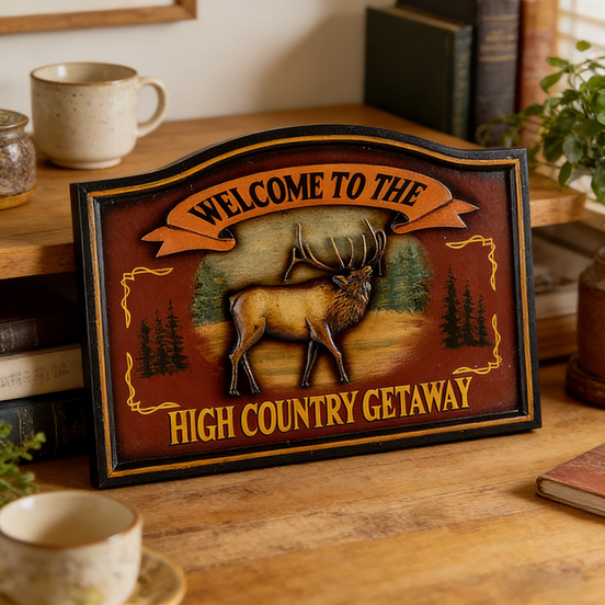 Vintage Hunting Season Painted Wall Signs Retro Wall Hanging Decor Art Antique Wood Plaque Handmade Eco-Friendly