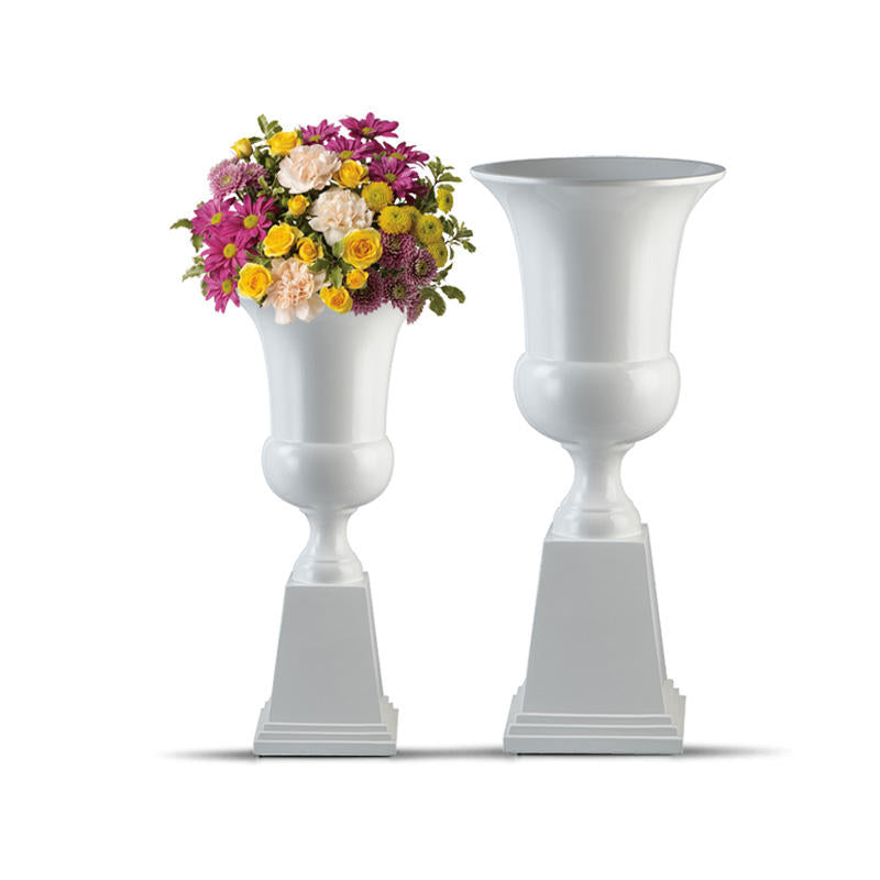 White Table Vases Decoration Wholesale 106cm Tall Floor Vase Classic Large Trumpet Vase