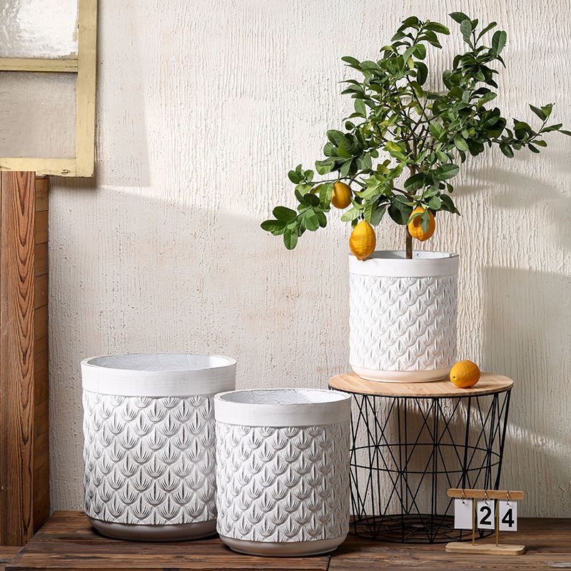 家居装饰花瓶花盆工厂批发混凝土花盆室内大型户外水泥廉价花盆