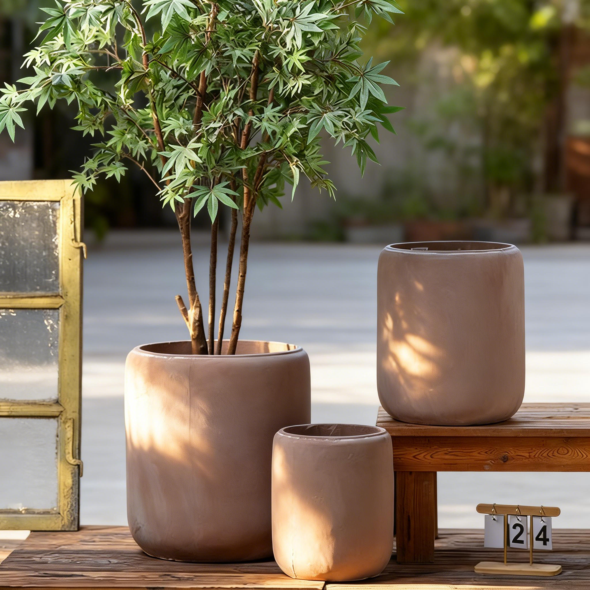 Concrete Flower Pot Outdoor Indoor Pots Decor Factory Wholesale Cement Large Planter Pot