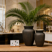 Keramik-Tischvase Hersteller Großhandel Neue Kunstvase Steinzeug Schwarze Vase