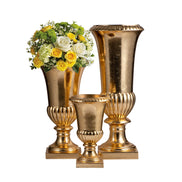 Luxury Gold Flower Vase 120cm Tall Flower Shape Big Vases for Home Decor Vases