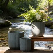 Zement-Pflanzgefäße für Innenpflanzen, Übertöpfe, große Garten-Beton-Dekor-Blumentöpfe, handgemacht