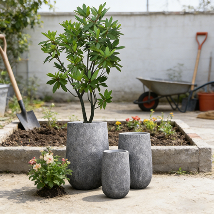 Large Plant Pots Manufacturer Wholesale Big Flower Pots Indoor Outdoor Fiber Clay Planter Pot for Plants