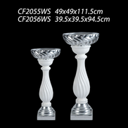 New Trends 2022 Unique Creative Import Home Decor Silver Vase and White Planter