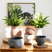 带排水孔的迷你水泥混凝土花盆-可批发室内/室外使用的生态友好型花园花盆