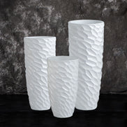 48 Zoll hohe Vase Wohndekoration 70 cm Fiberglas Innenpflanzgefäß 90 cm weiße Zylindervase große Vasen
