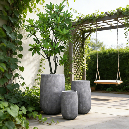 Large Plant Pots Manufacturer Wholesale Big Flower Pots Indoor Outdoor Fiber Clay Planter Pot for Plants