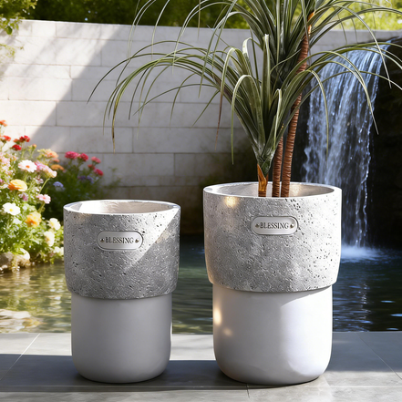 Versatile Modern Small to Medium Size Durable Vase for Plants & Flowers Home Garden & Floor Decor Balcony Table Decoration