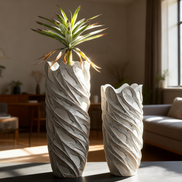 Fabrik Direktverkauf Bodenvase Große Sets Wohndekoration Haus Pflanzgefäß Antikweiß Fiberglas Große Bodenpflanzenvase