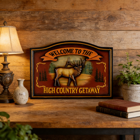 Vintage Hunting Season Painted Wall Signs Retro Wall Hanging Decor Art Antique Wood Plaque Handmade Eco-Friendly