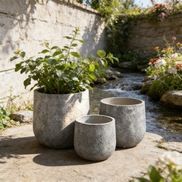 Custom Indoor Flower Pots Big Size Durable Fiber Clay Planters Large Outdoor Garden Pots & Planters