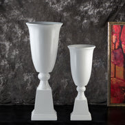 Classic Trumpet Flower Vases for Weddings Centerpiece 48 Inch Tall White Urn Vase Decoration Mariage