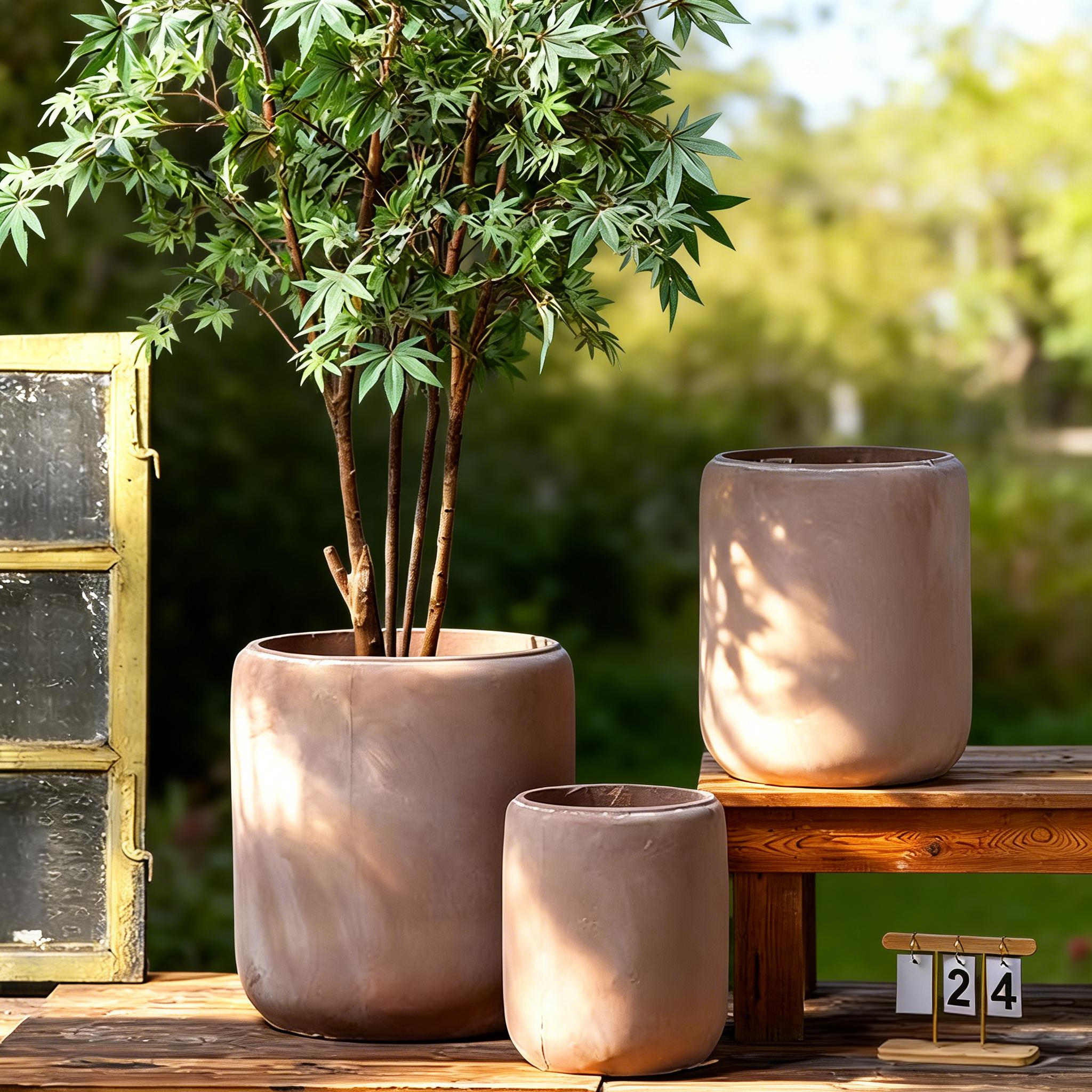 Concrete Flower Pot Outdoor Indoor Pots Decor Factory Wholesale Cement Large Planter Pot
