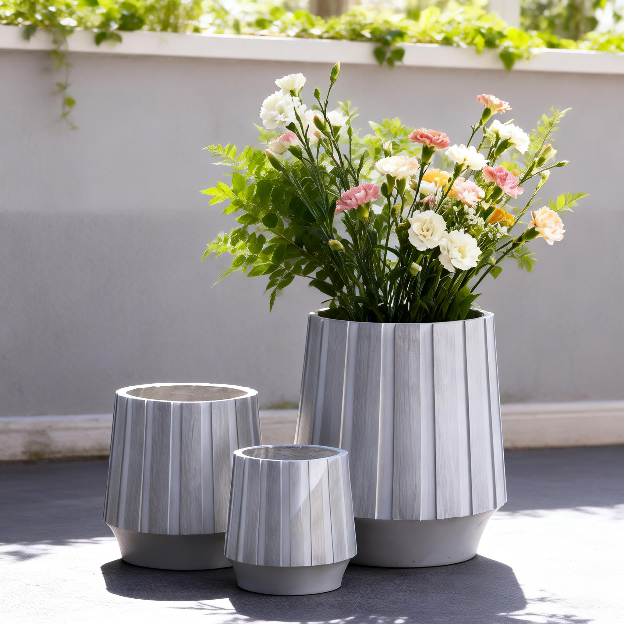 Durable Eco Friendly Breathable Planter for Indoor Outdoor Garden Home Decor Natural Texture Terracotta Flower Pots