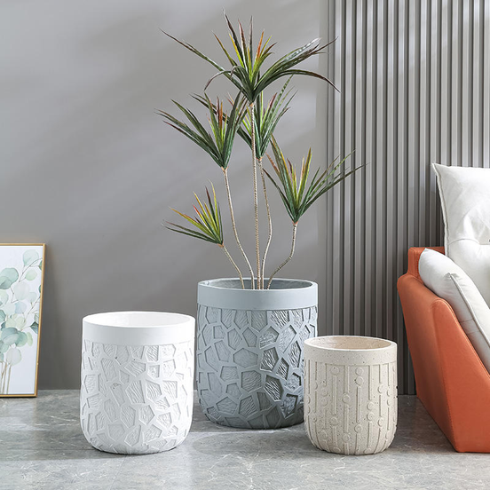 New Design Flower Pot Home Decor Multiple Colors Indoor Eco-friendly Magnesium Clay Fiber Modern Flower Pot