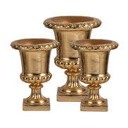 Einzigartiges Design Goldene Hochzeitsvase Innenbereich Gold Fiberglas Heimdeko-Vase