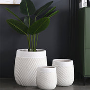 33/43/57cm Großer Blumentopf Hohe Pflanzgefäße Innen Außen Pflanzgefäße und Töpfe Fabrik Großhandel Fiberclay Töpfe für Pflanzen