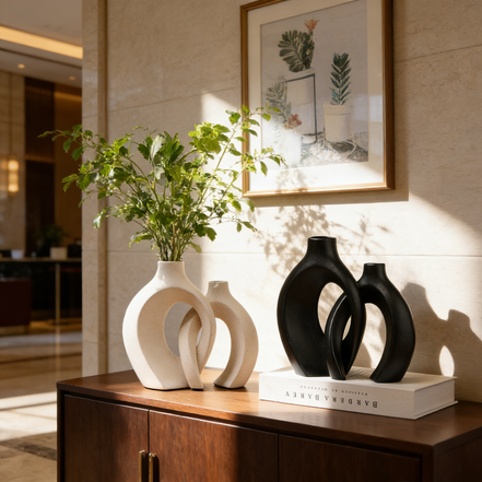 Moderne umweltfreundliche Keramik-Steingut Blumenvase kreative Dekoration Fabrikgroßhandel