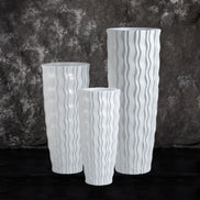 48 Zoll hohe Vase Wohndekoration 70 cm Fiberglas Innenpflanzgefäß 90 cm weiße Zylindervase große Vasen