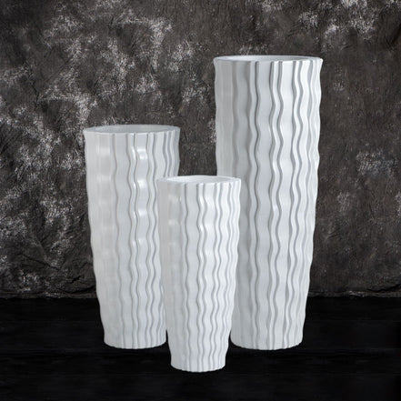 48 Zoll hohe Vase Wohndekoration 70 cm Fiberglas Innenpflanzgefäß 90 cm weiße Zylindervase große Vasen
