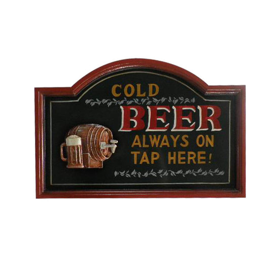 Vintage Beer Wall Decor Custom Antique Wooden Signs for Pub Bar Club Retro Beer Plaque