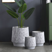 Dia 23/33/45cm Faser-Töpfe Großhandel Moderner Blumentopf Kreativer einfacher Tontopf Außen Innen Pflanzgefäß Groß Mittel Klein