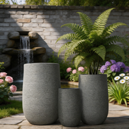 Tall Planter Indoor Modern Planters Large Outdoor Garden Pots Factory Wholesale Fiber Clay Flower Pots