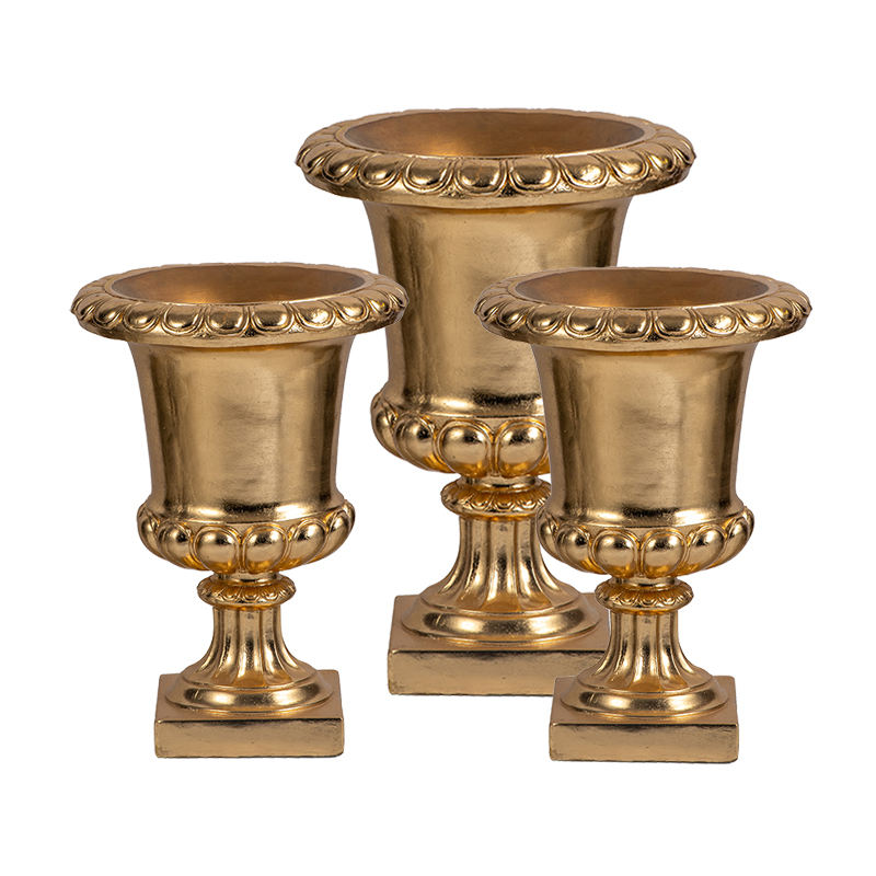 Golden Vase Centre De Table Mariage Gold Centerpieces for Wedding Table Urn Shape Wedding Vase