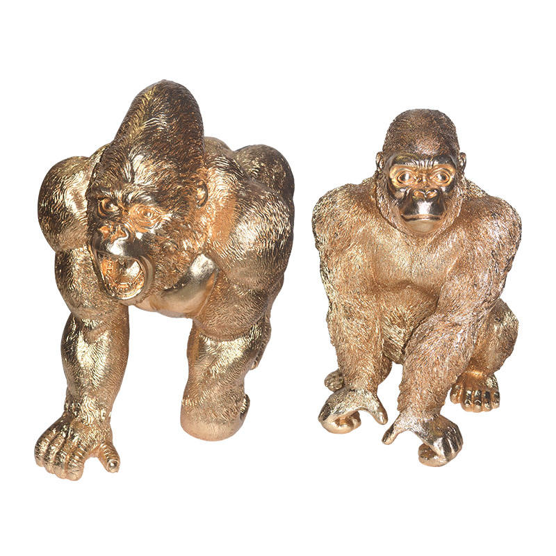 Factory Wholesale Home Decor Resin Tiger Leopard Gorilla Lions Statue Sculpture Large Animal Sculptures