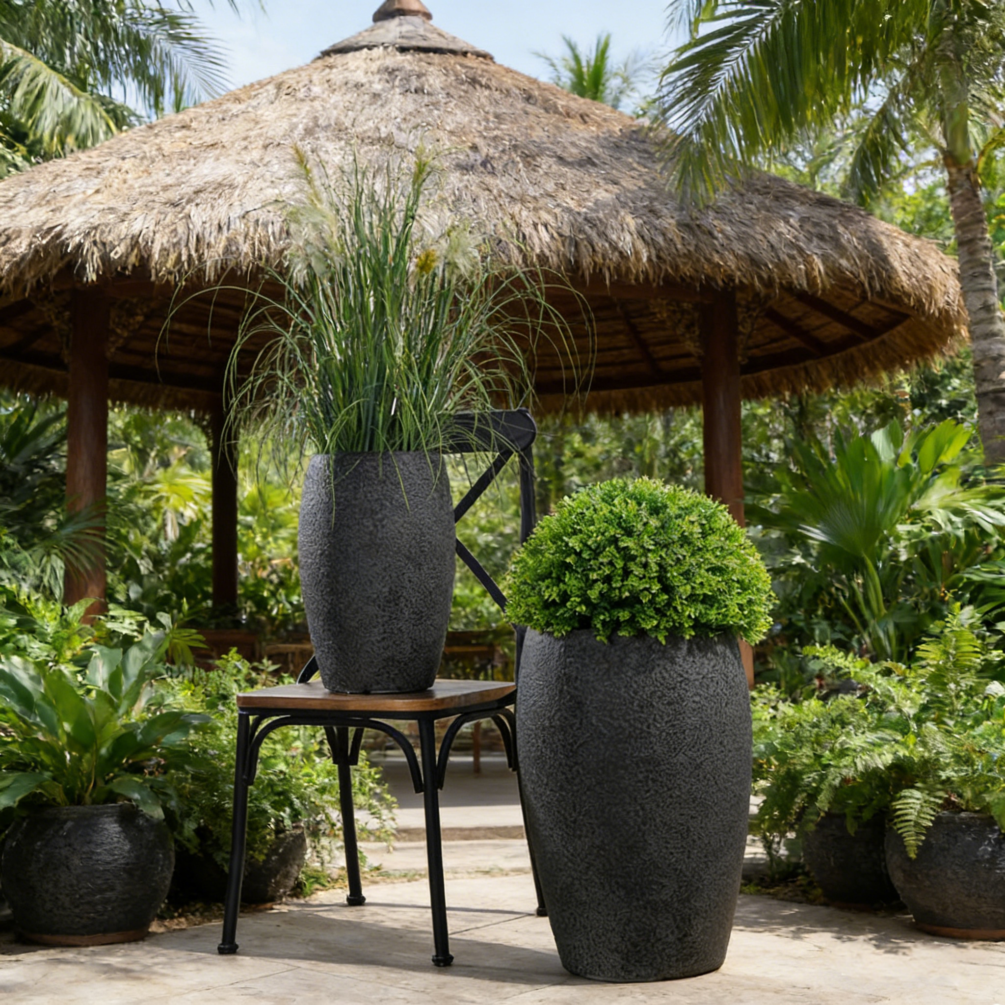 Cheap Plant Pots Simple Style Clay Big Plant Pot Indoor Outdoor Entrance Tall Planter