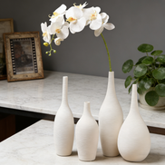 Modernes umweltfreundliches Keramik-Steingut-Vasen-Set – Dekorative Tischvase mit wasserfestem Design für Zuhause und Hochzeiten