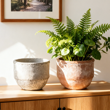 Zement Beton Umweltfreundlich Langlebig Blumentöpfe Garten Großhandel Modern Kreativ Einfach Sukkulenten Innen Außen Pflanztöpfe