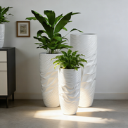 70/90/120cm große Bodenvase für die Heimdekoration, Fabrikzufuhr Fiberglas Bodenvase, große dekorative weiße moderne Vase