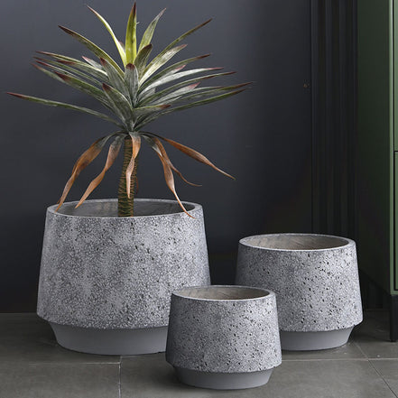 Dia 23/33/45cm Faser-Töpfe Großhandel Moderner Blumentopf Kreativer einfacher Tontopf Außen Innen Pflanzgefäß Groß Mittel Klein