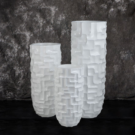 48 Zoll hohe Vase Wohndekoration 70 cm Fiberglas Innenpflanzgefäß 90 cm weiße Zylindervase große Vasen