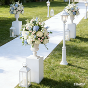 2026 Elegant Flower Vase Decoration for Party Wedding Table Centerpieces Tall White Trumpet Vases Classic Wedding Vases