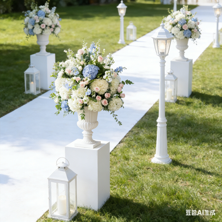 2026 Elegant Flower Vase Decoration for Party Wedding Table Centerpieces Tall White Trumpet Vases Classic Wedding Vases