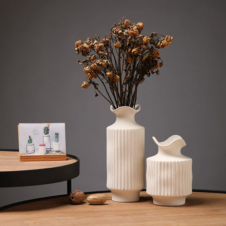 Keramikvase Design Blumenvase Fabrik Großhandel Steinzeug Blumenvase Heimdekoration