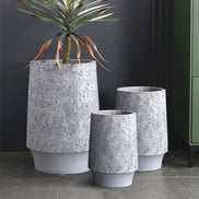 Dia 23/33/45cm Faser-Töpfe Großhandel Moderner Blumentopf Kreativer einfacher Tontopf Außen Innen Pflanzgefäß Groß Mittel Klein