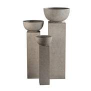 White Pedestal Stands for Flowers Home Wedding Party Rectangular Cylinder Fiberglass Plant Stand
