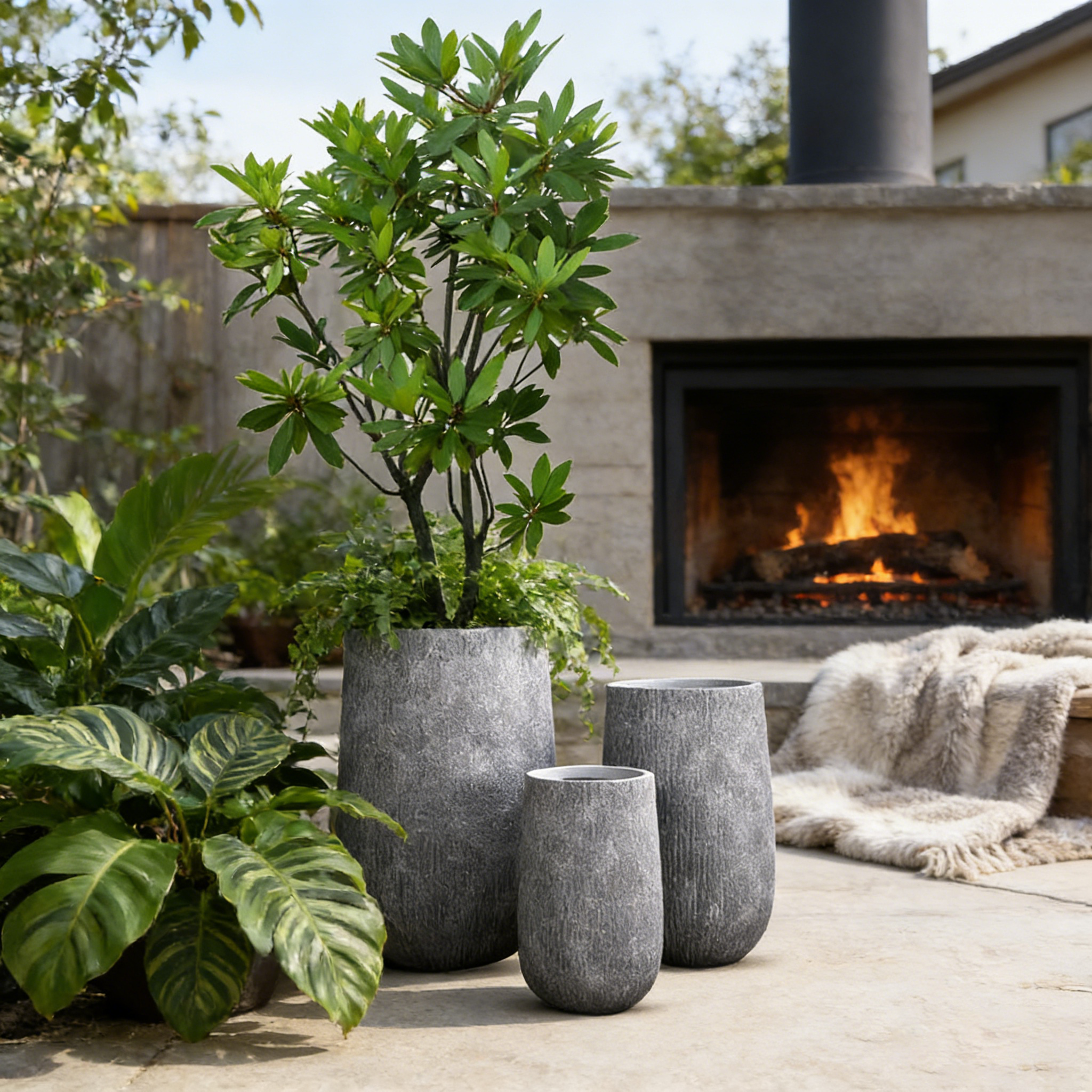 Large Plant Pots Manufacturer Wholesale Big Flower Pots Indoor Outdoor Fiber Clay Planter Pot for Plants