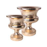 Einzigartiges Design Goldene Hochzeitsvase Innenbereich Gold Fiberglas Heimdeko-Vase