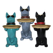 Wholesale OEM Factory Animal Sculptures Large Resin Bulldog Statue Side Table Dog Statue Sculpture