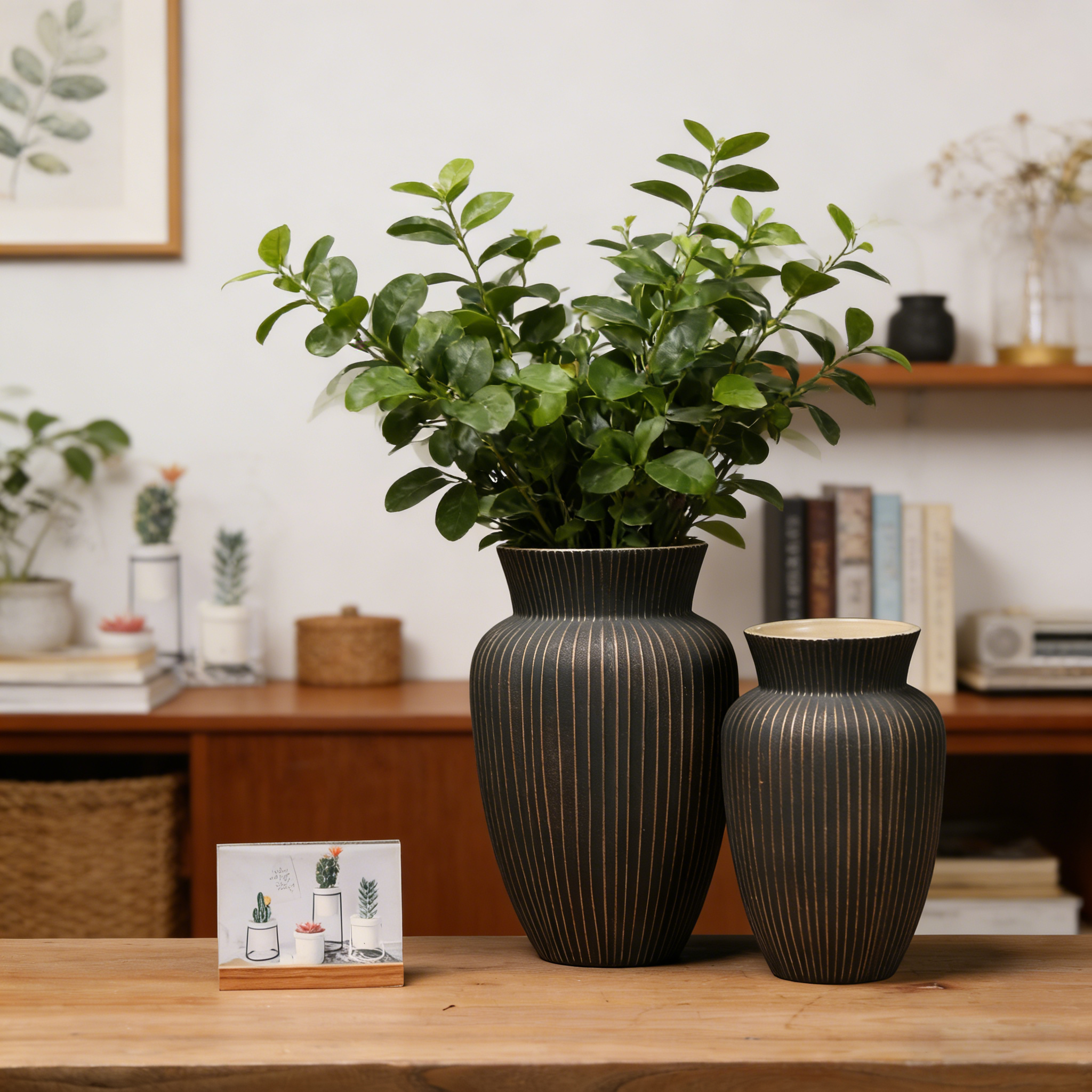 Keramik-Tischvase Hersteller Großhandel Neue Kunstvase Steinzeug Schwarze Vase